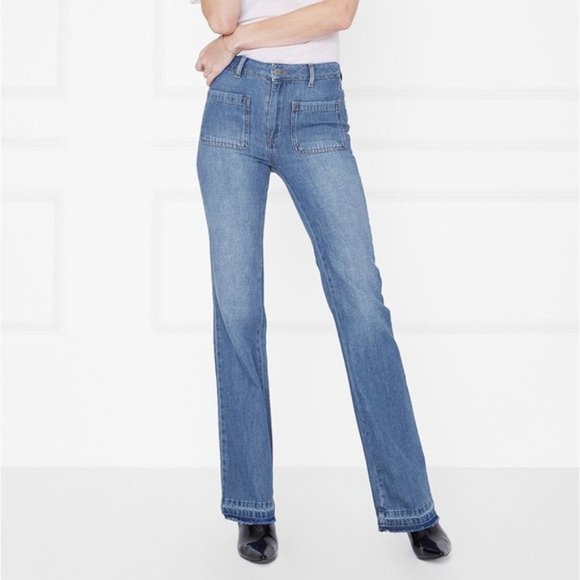 Anine Bing Front Pocket Flare Designer Jeans 24 - Picture 14 of 14
